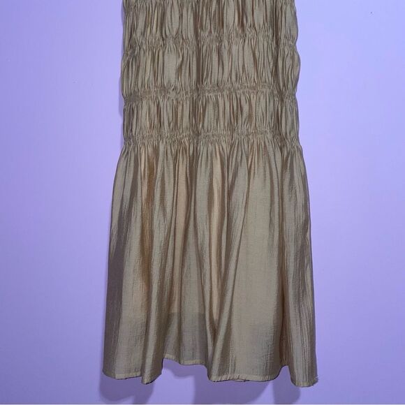 Modern Citizen Smocked Midi Dress Sage Women Size S Minimalist Cottage Prairie - Picture 10 of 11